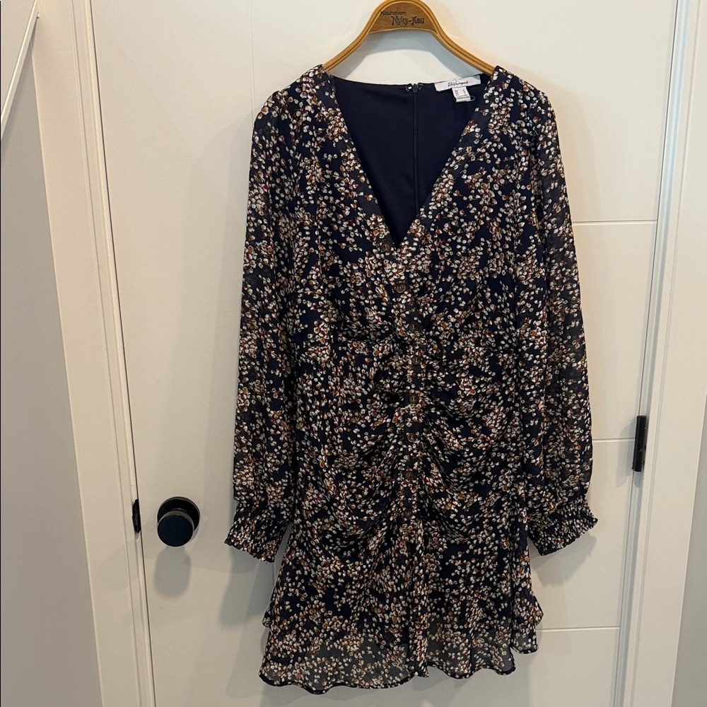 Revamped Black Floral Long Sleeve Dress size medium